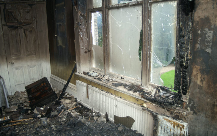 Residential fire damage